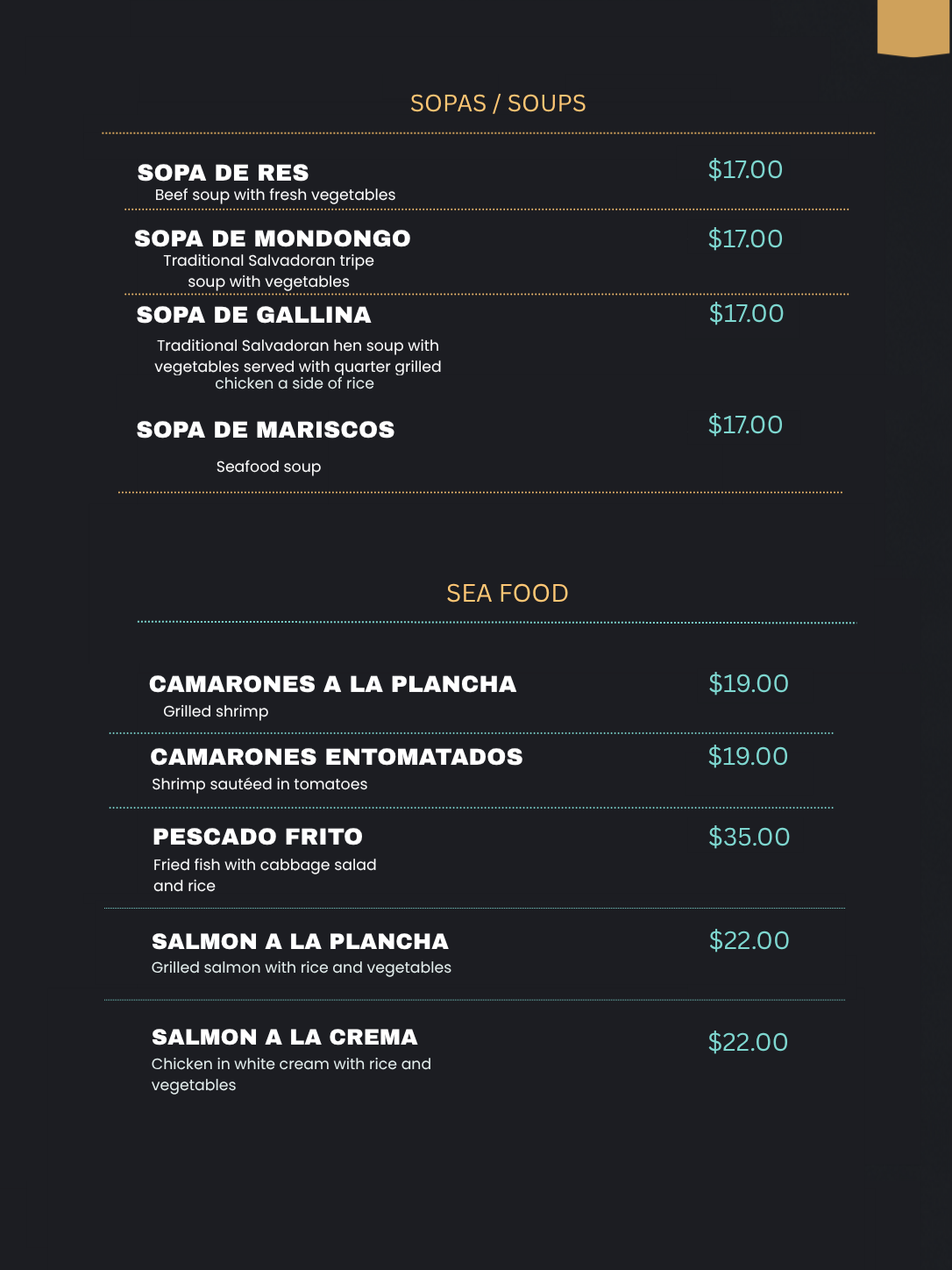 Menu 2 Soups